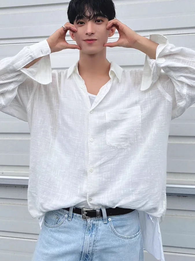 Linen Cotton Loose Fit Casual irt Thin Sun Protection Open Cardigan Breathable Lightweight Long Sve Workwear irt