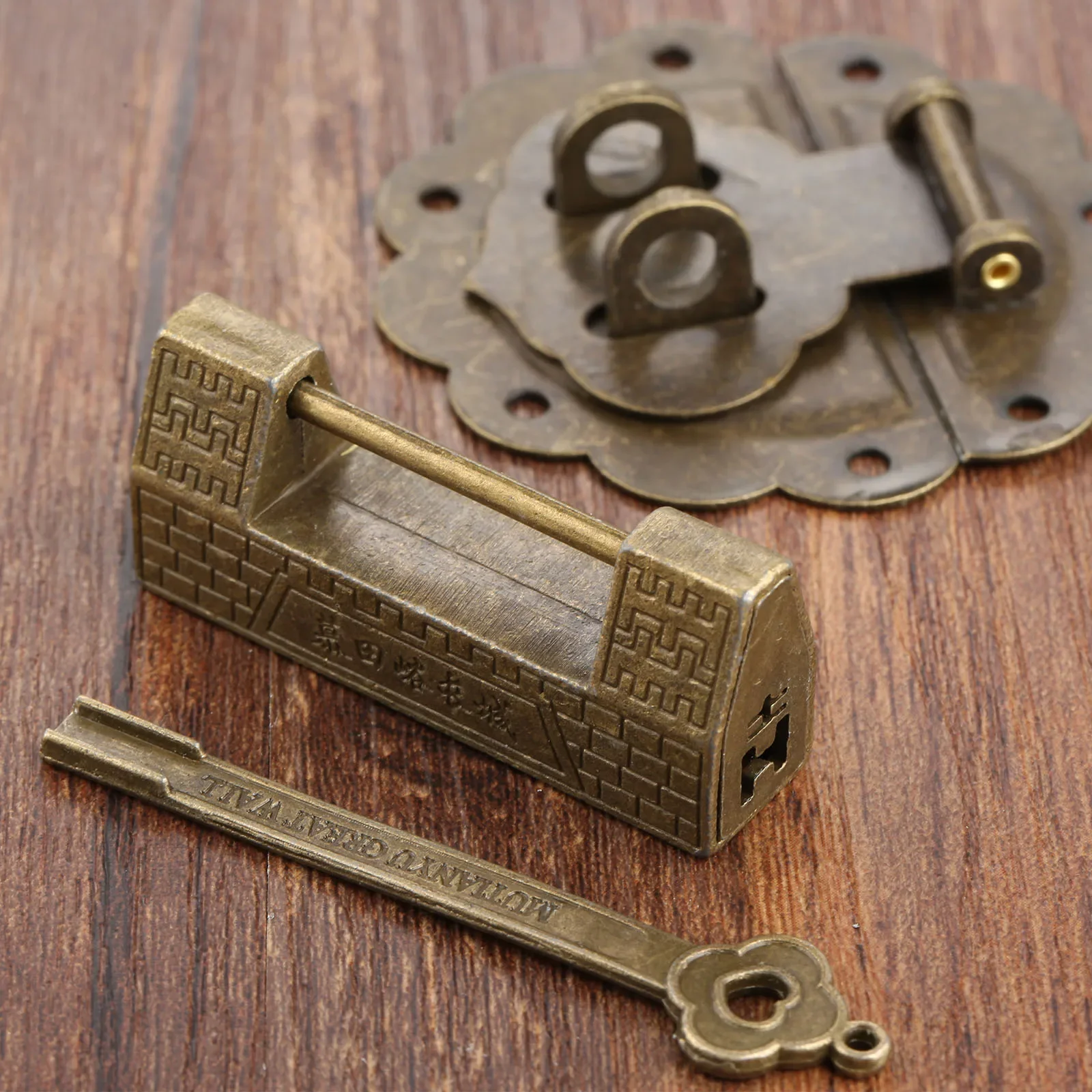 PIYAANYO Lucchetto E Chiavistello Vintage In Ottone Con Combinazione - Per Scatole Gioielli In Legno, Armadietti, Decorazione