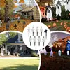 Halloween Path Lights Waterproof Solar Ghost Stake Lights Ghost Pathway Lights Halloween Pathway Lights Ghost Decorations For 4