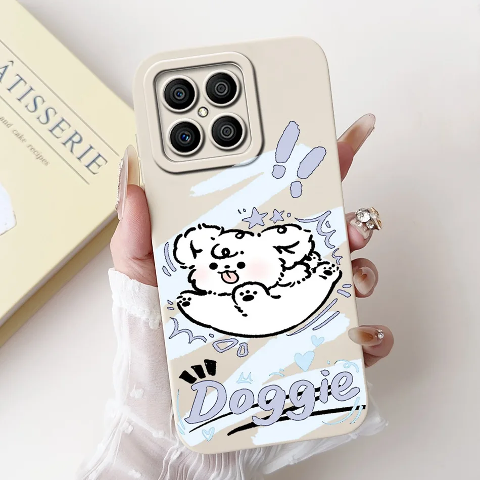 Cute Panda Rabbit Cartoon Soft Silicone Shockproof Phone Case for For Honor X8