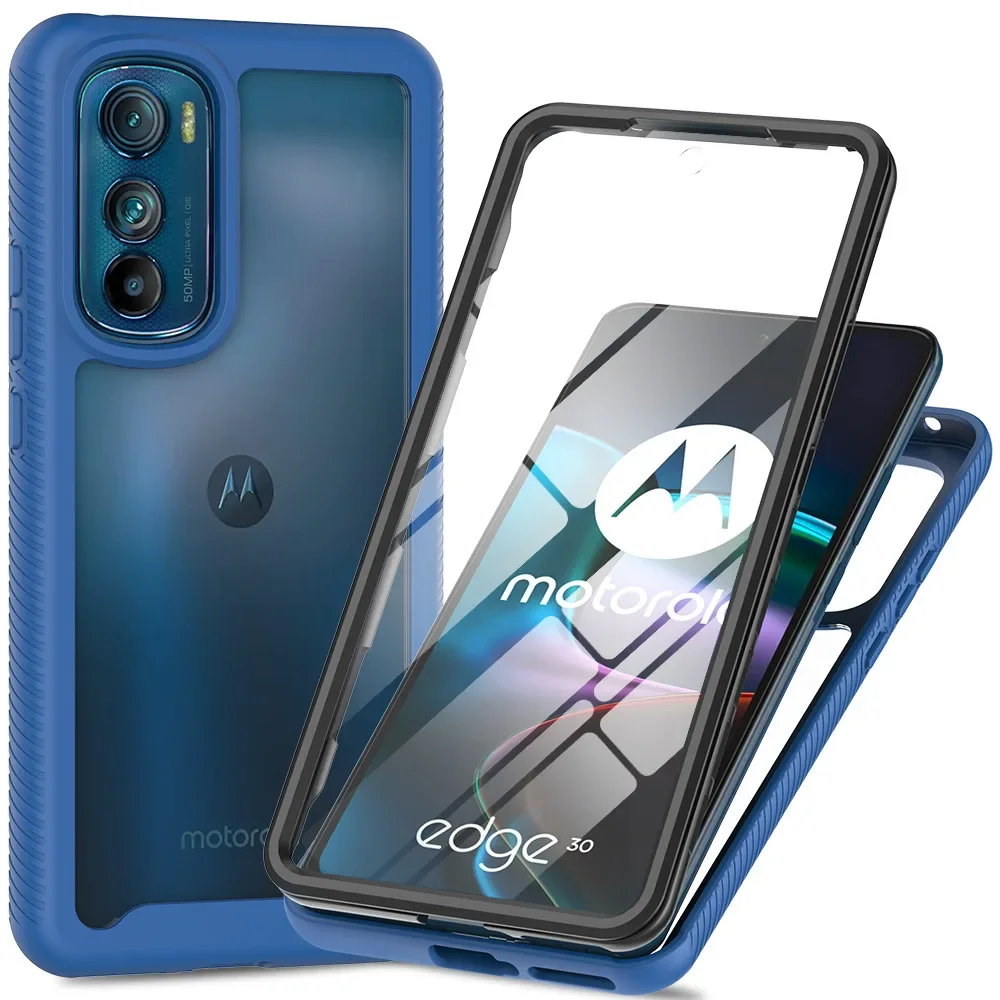 Hybrid TPU/PC Shockproof Crystal Clear Case with Built-in Screen Protector