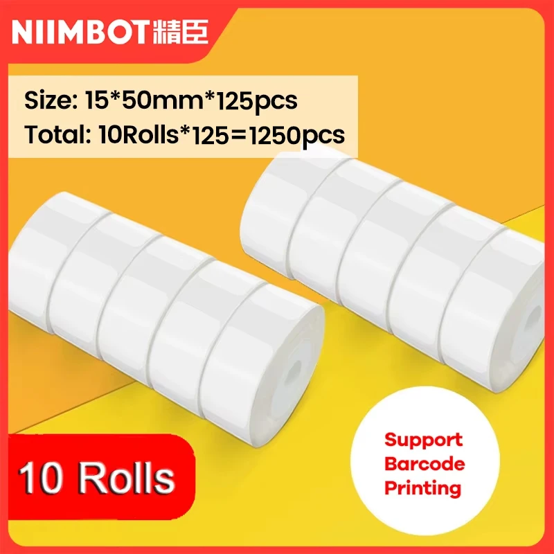 Papel Para Hacer Etiquetas Térmicas NIIMBOT D11 0.47 "× 2.95" Pegatinas