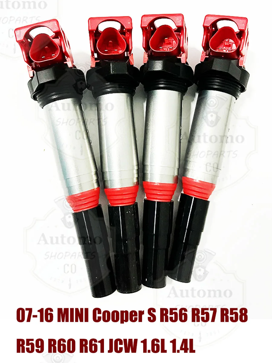 4 Stück Zündspulen für 07-16 MINI Cooper S R56 R57 R58 R59 R60 R61 JCW 1.6L L4 – Detail 1