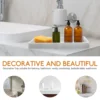 Bathroom Storage Tray Decorative Marble White Silicone Vanity Counter Top ganizer for Shampoo Lotion Cosmetics Keys Jewelry Anti 3