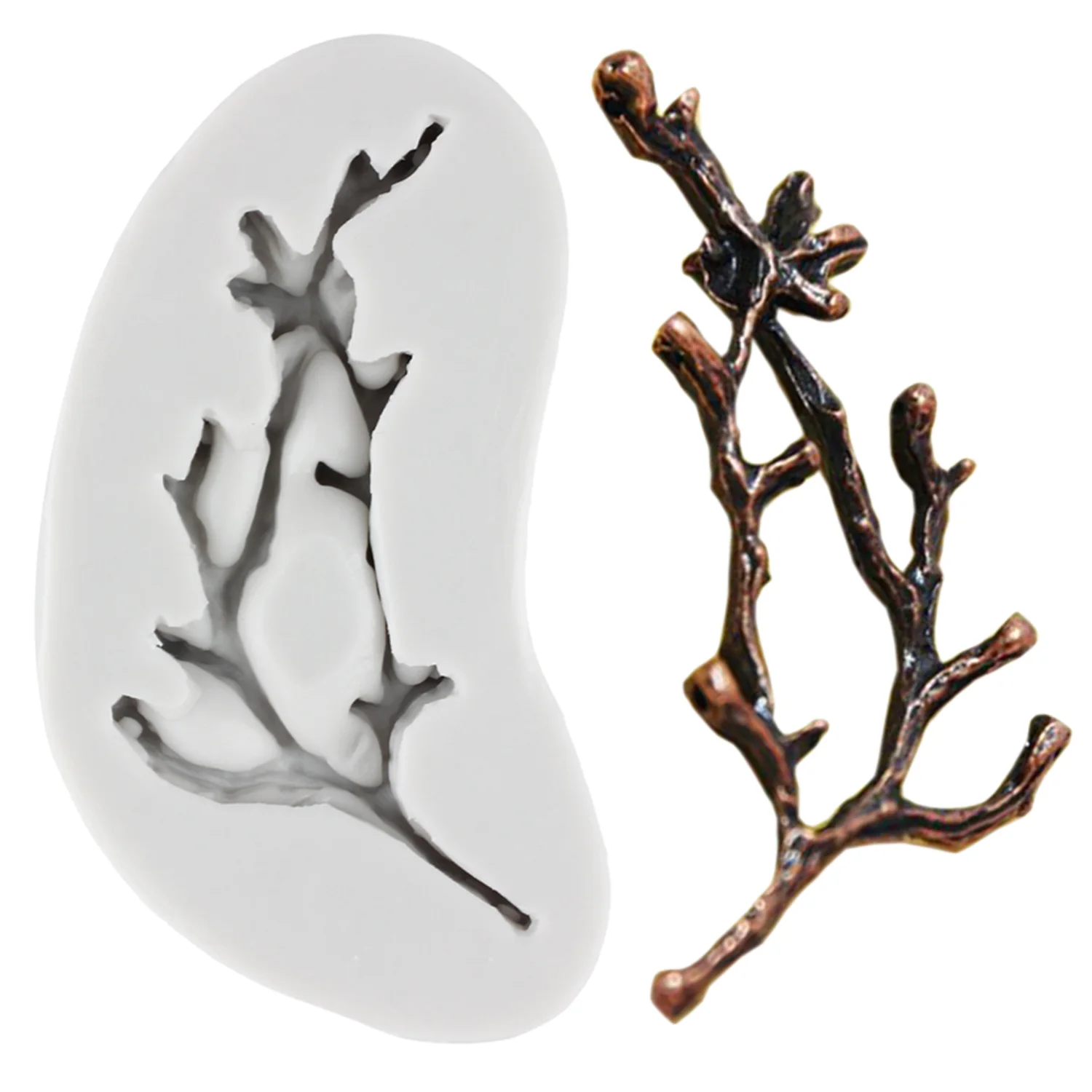 GIZMAC ローズフラワー シリコン型 鳥 フォンダン型 葉っぱ 木の枝 フォンダン型 キャンディチョコレートケーキデコレーション  チョコレートケーキ デコレーション 鳥 シリコン型 木の枝 フォンダン型 フラワーリーフ チョコレート型 ケーキデコレーション カップケーキトッパー キャンディ樹脂粘土