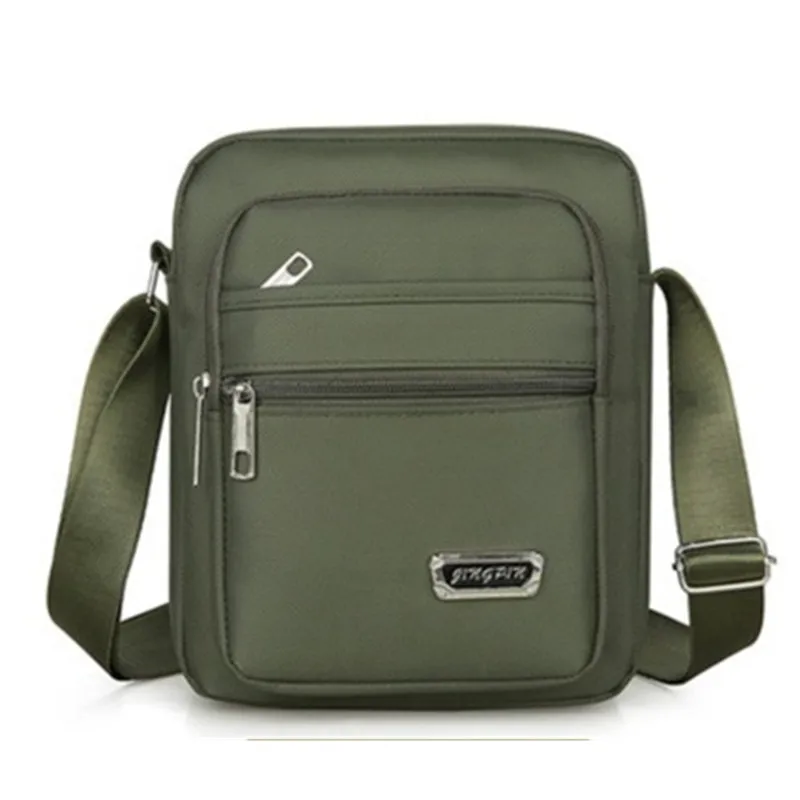 Men's Nylon Shoulder Bag Business Leisure Large Capacity Portable Handbag Multi Layer Waterproof Summer Male's Crossbody Bags