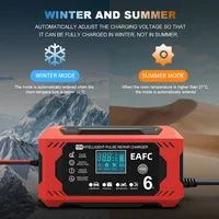 Car Battery Charger 6A 12V Car and Motorcycle Battery Charging Device Lead-acid Battery Smart Repair LCD Display - Image 4