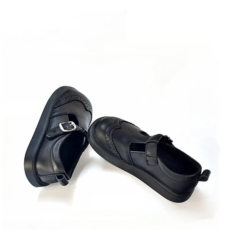 Genuine Leather Boys Leather Shoes Autumn Spring Cow Leather Children's School Shoes Party Baby Girls' Casual Shoes 4