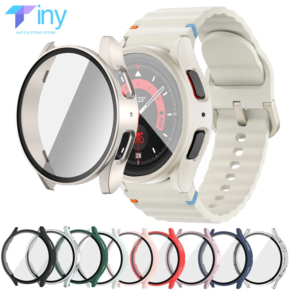 Watch Screen Protector Case Tempered Glass + Case for Samsung Galaxy Watch 7 44mm 40mm 6 7FE 40 44mm