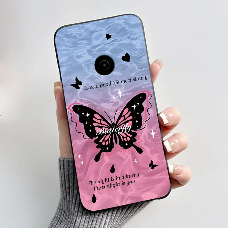 Aesthetic Cute Cat Cartoon Black Silicone Phone Case - Shockproof Protective Bumper