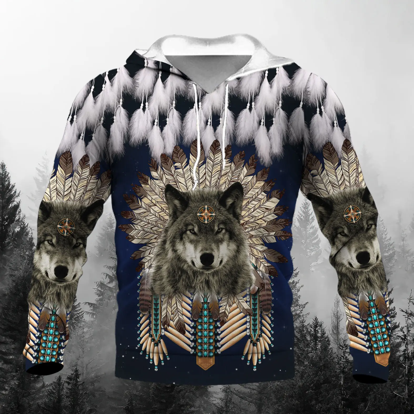 

New Animal 3d Print Wolf Men Hooded Long Sleeve Sweater Streetwear Tops Sweatshirts Casual Sweat Y2k Hoodies Oversize Clothing