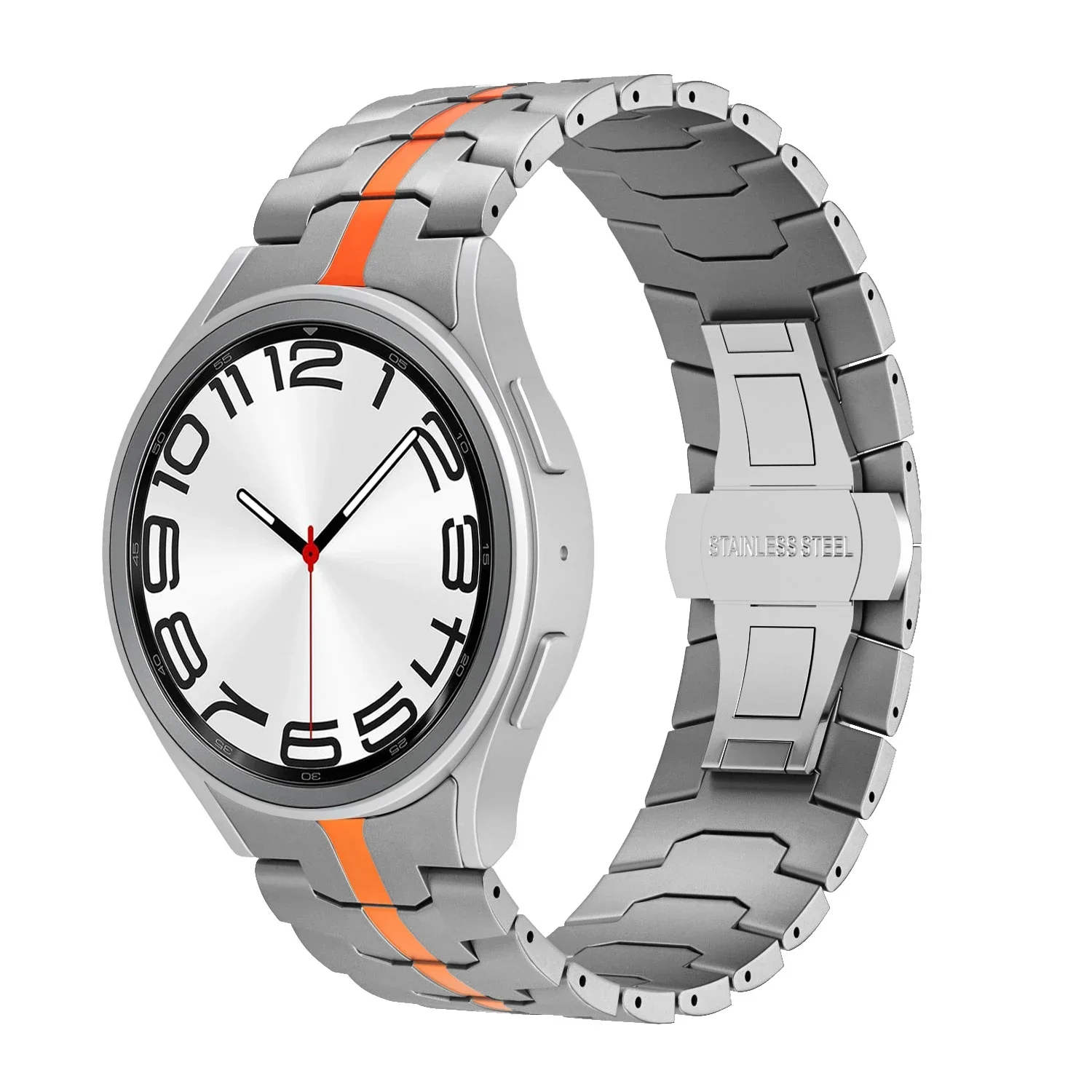 Titanium Color Stainless Steel No-Gaps Bracelet