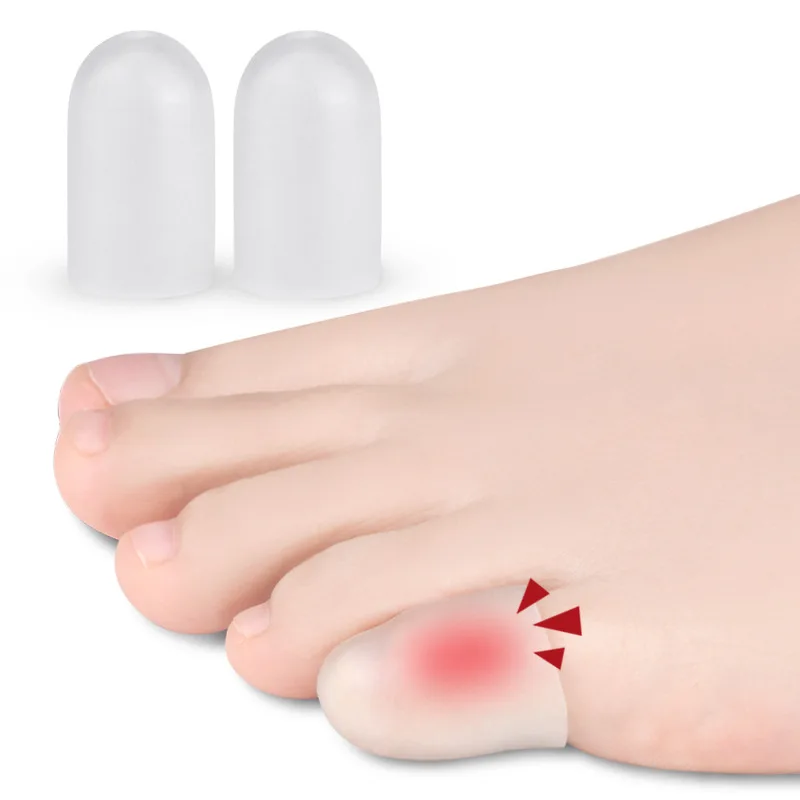 Silicone Gel Little Toe Tube Corns Blisters Corrector Pinkie Protector Bunion Finger Protection Sleeve 2Pcs=1Pair