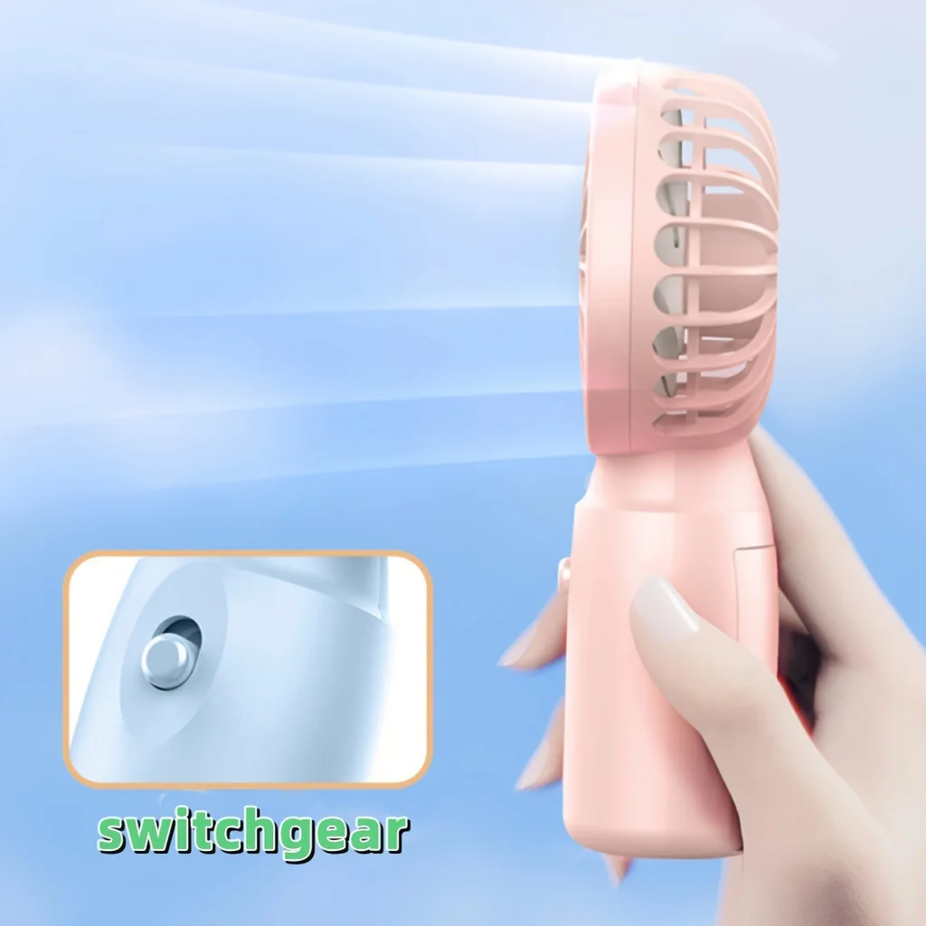 Portable handheld fans, mini personal fans, battery-powered small fans (the product itself does not come with AA batteries).