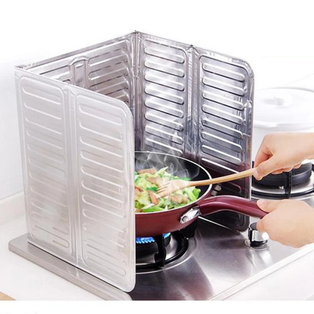 Foldable Versatile Modern Design Oil Splash Guard Baffle Plate Kitchen Accessories Easy To Clean Splatter Screens Convenience
