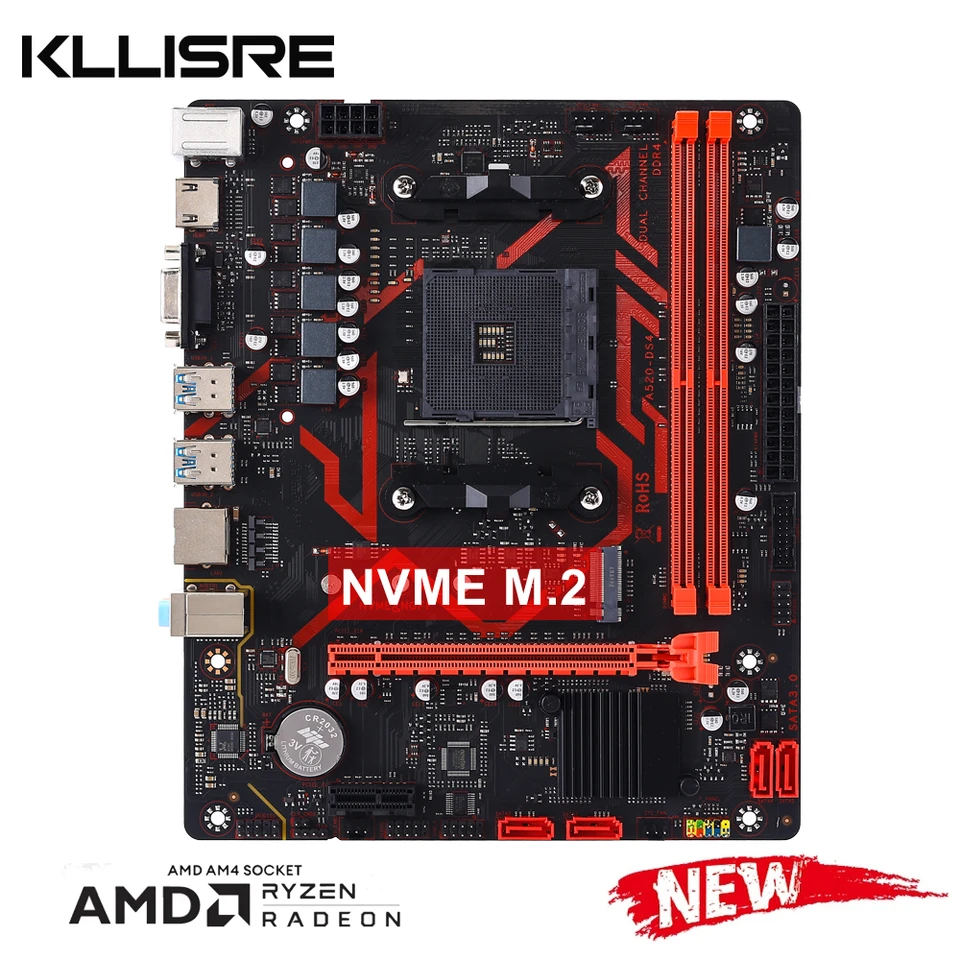 Kllisre A520 Motherboard kit AMD Ryzen R5 3600 cpu DDR4 16GB