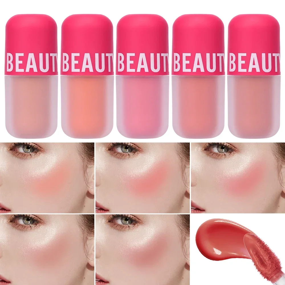 BEAUTY GLAZED – sérum blush 5 couleurs, longue durée, imperméable, teinte naturelle pour les joues, crème mate pour le visage, maquillage, cosmétiques 1 BEAUTY GLAZED – sérum blush 5 couleurs, longue durée, imperméable, teinte naturelle pour les joues, crème mate pour le visage, maquillage, cosmétiques 1