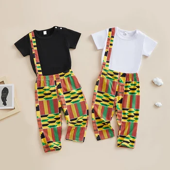 Infant Kente Patchwork Romper Set
