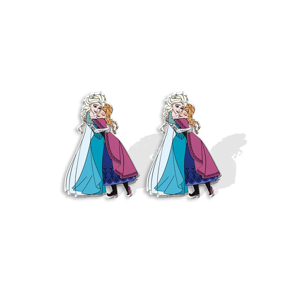 Disney Frozen Aisha Children Earrings Fashion Cartoon Princess Series Earrings Baby Little Girl Jewelry Birthday Christmas Gifts images - 6