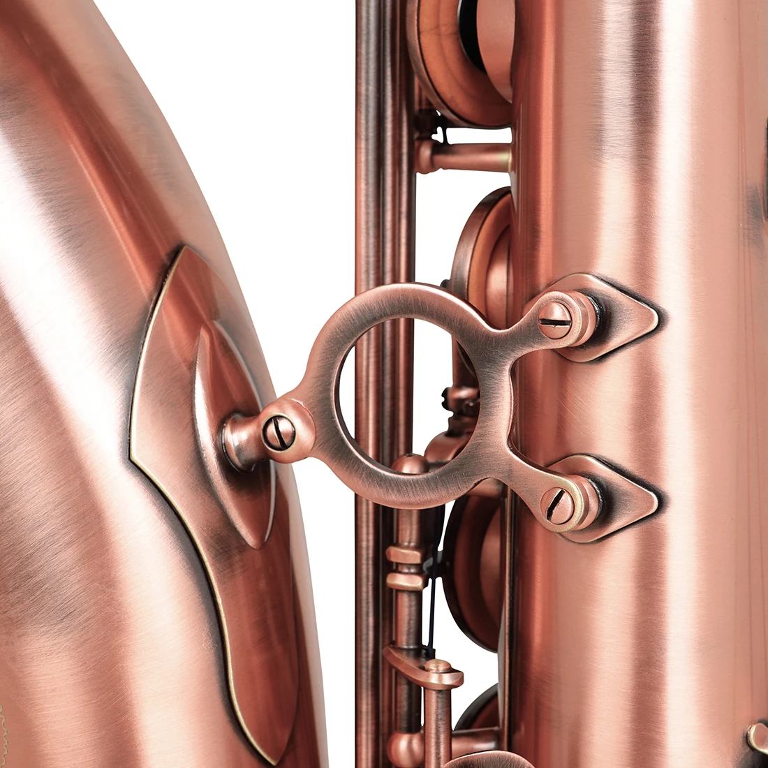 Heißer Verkauf Rot Antike Saxophon Bb Tenor Saxophon Messing Musical Instrument Professionelle mit Fall Pinsel Trimmer Zubehör – Detail 9