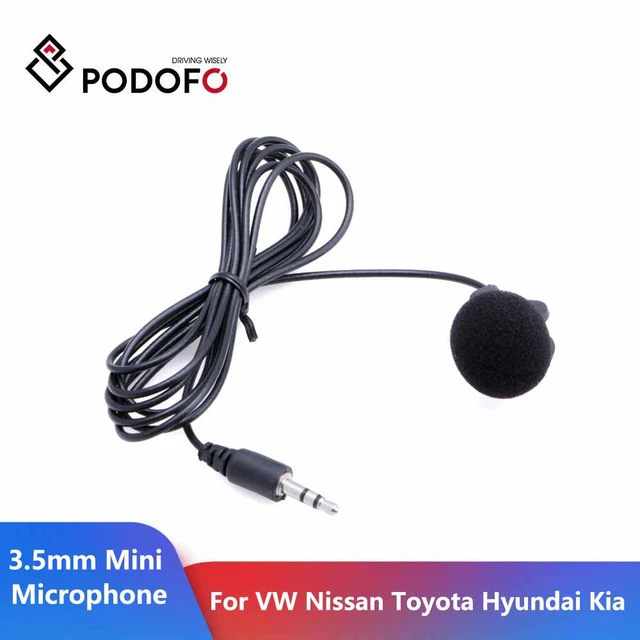 Micrófono Estéreo para Coche,Micrófono Externo De 3,5 mm,Mini Micrófono con  Clip,Minimicrófono Externo De 3,5 mm,Micrófono para Radio De Coche,Mini