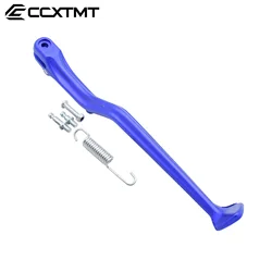 Electric Bike Motorcycle Parking Rack Side Stand and Footrest Bracket (Blue Kickstand)