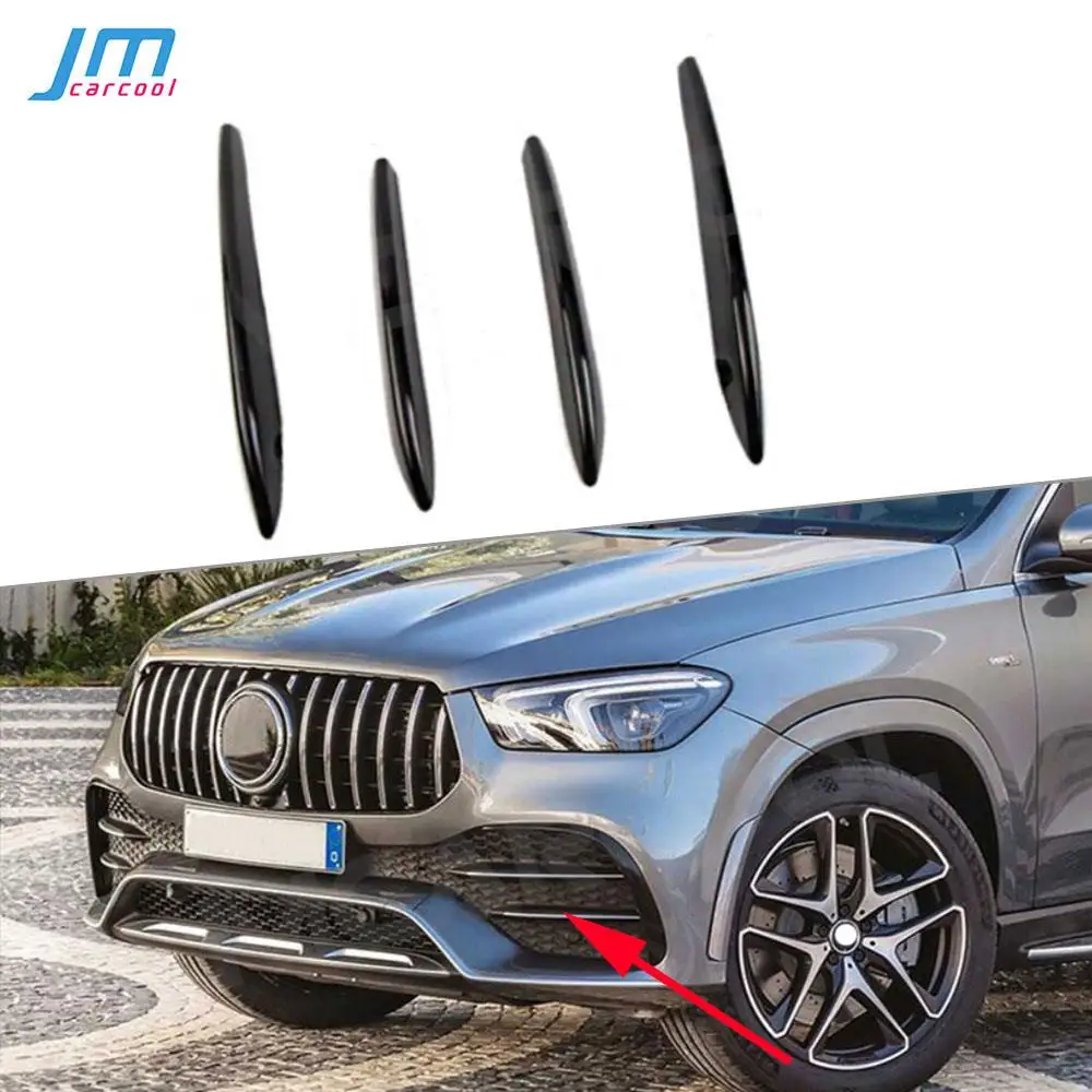 

Carbon Fiber Front Bumper Foglamp Grid Canards for Mercedes Benz GLE Class W167 GLE350 450 GLE53 AMG Sport SUV 2020 ABS Material