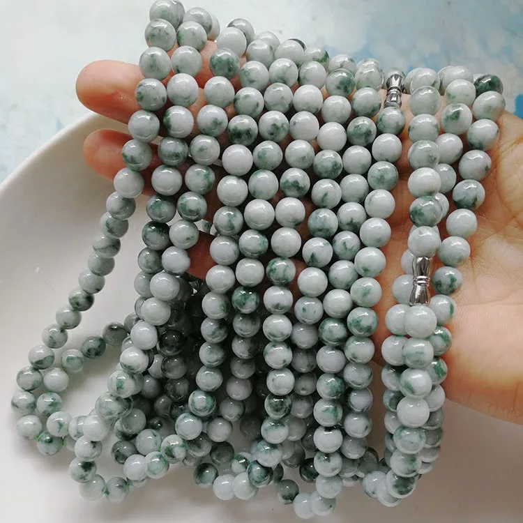 

Send Certificate Myanmar Jadeite Beaded Necklace Women Fashion Charms Jewellery Genuine Natural Burma Jades Chokers Necklaces