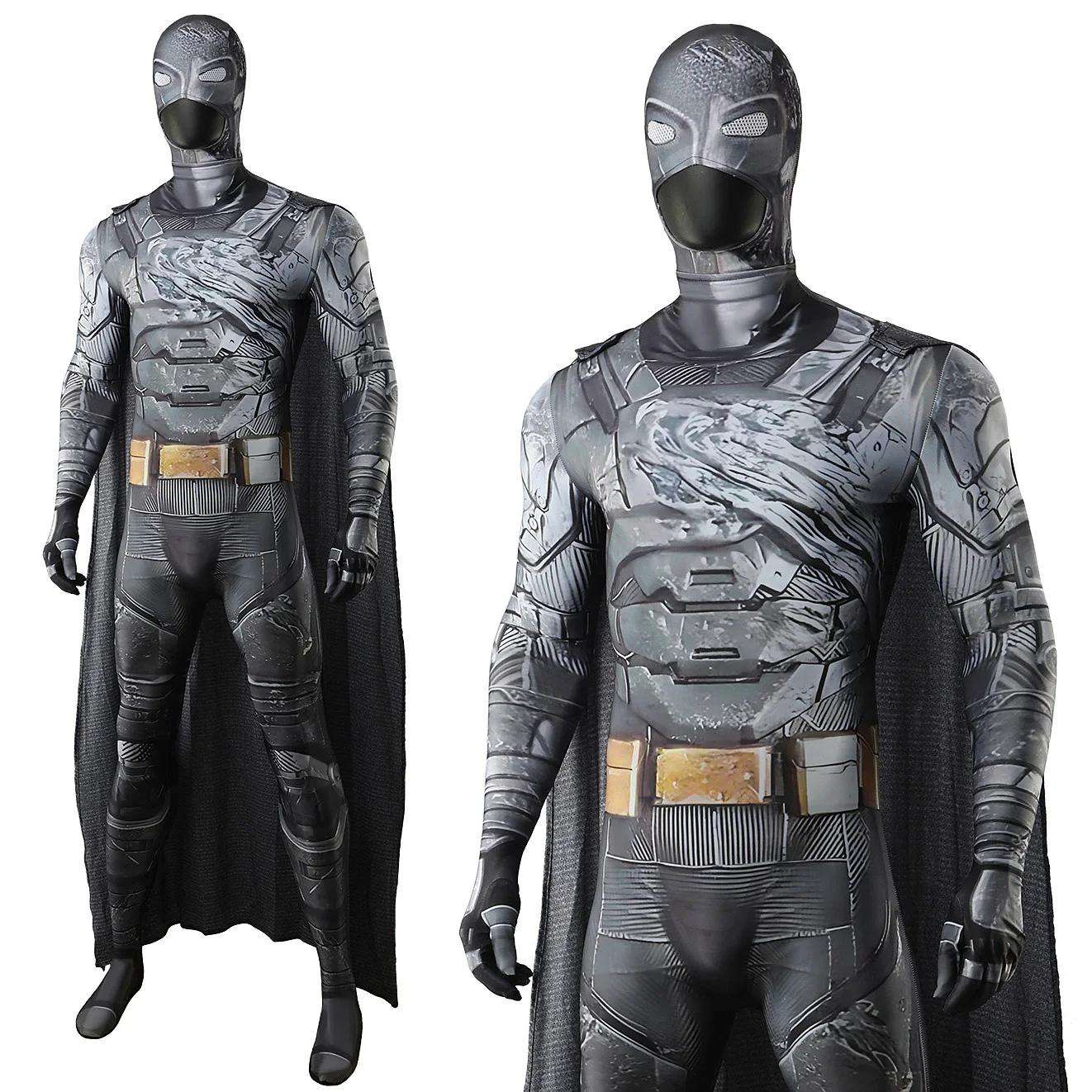 DC-Inspired Batman Cosplay Bodysuit for Adults and Kids
