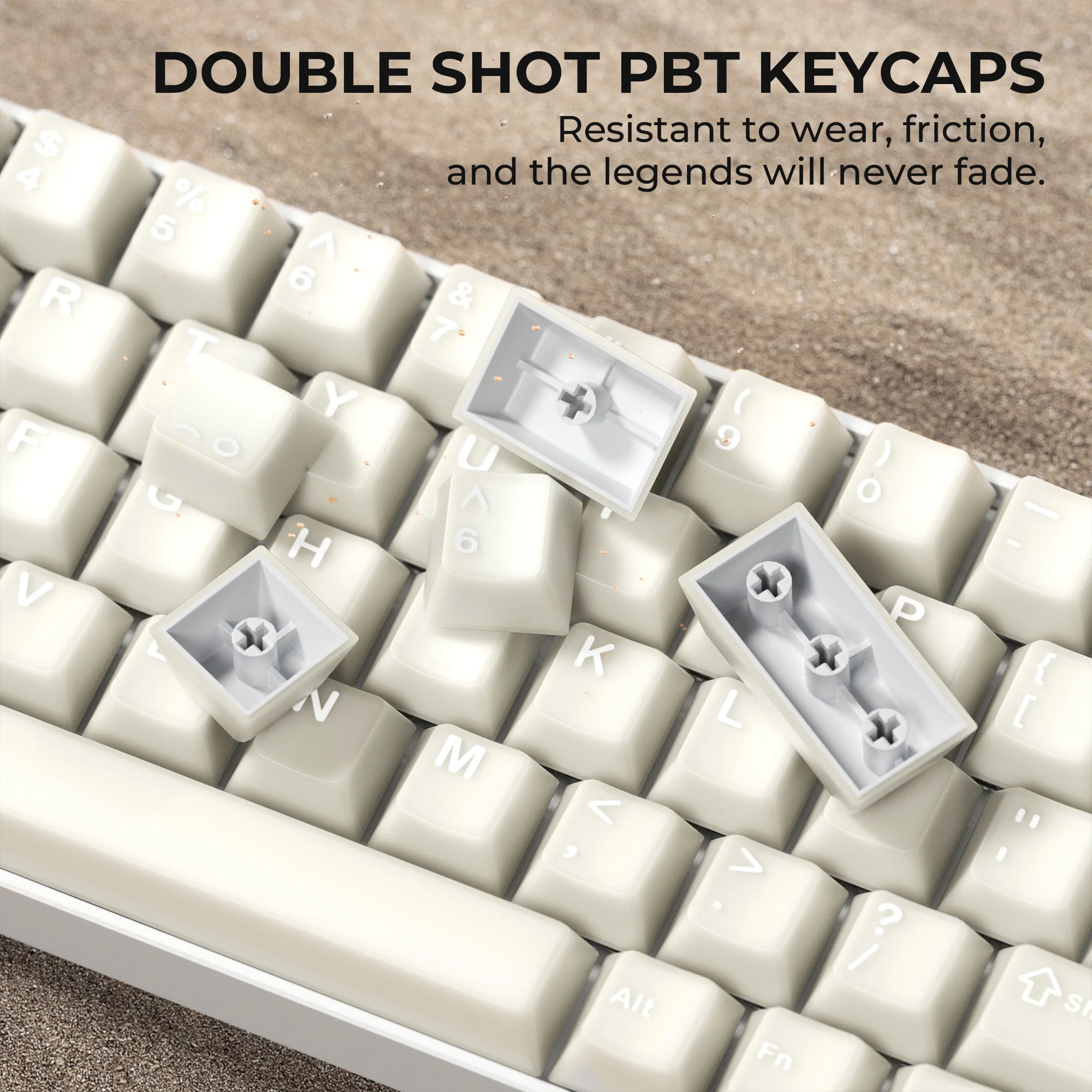 XVX ホワイトフロストジェイドキーキャップ半透明キーキャップダブル