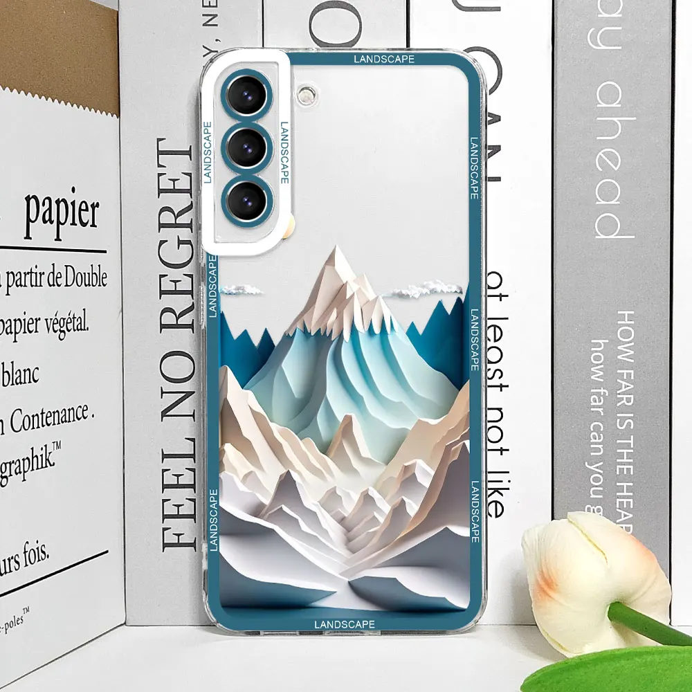 Creative Mountain Landscape Transparent Phone Case Cover