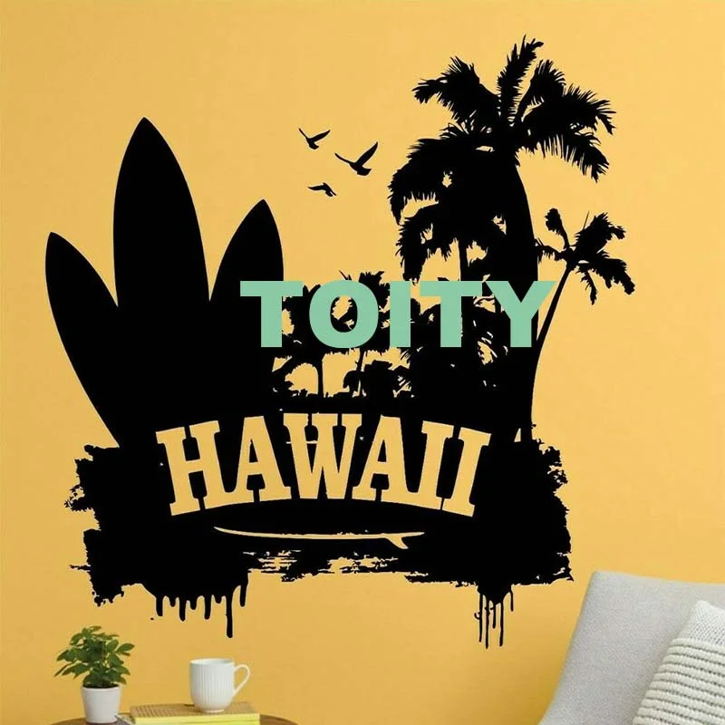 Wall Decal Tiki Bar Totem Hawaii Aloha Traditional Statue Polynesia Tribal Decor Vinyl Stickers Mural Wallpaper Decor