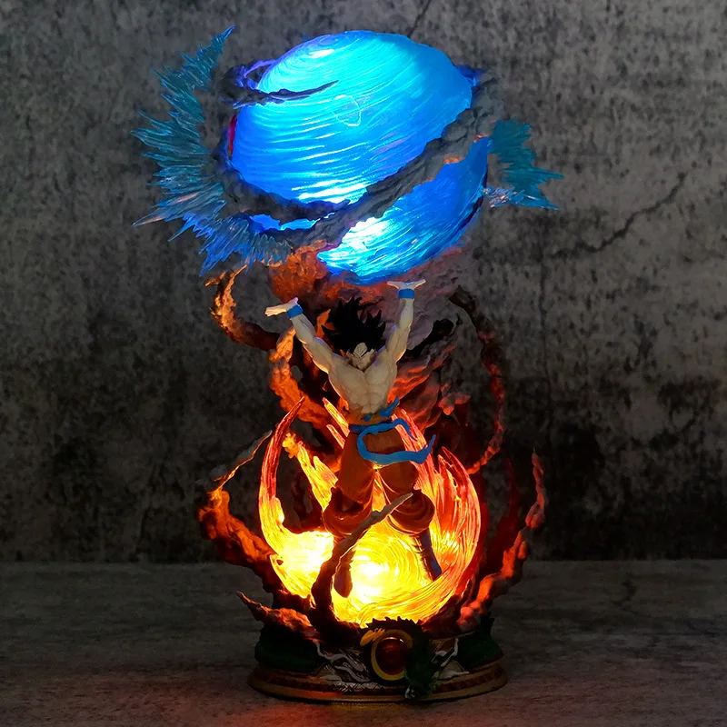 Bandai Dragon Ball Z Ultra Instinct Son Goku Action Figures Lampada Fai Da Te 23Cm Bombe Di Forza Led Giocattoli Regalo Per Bambini Ornamenti Anime