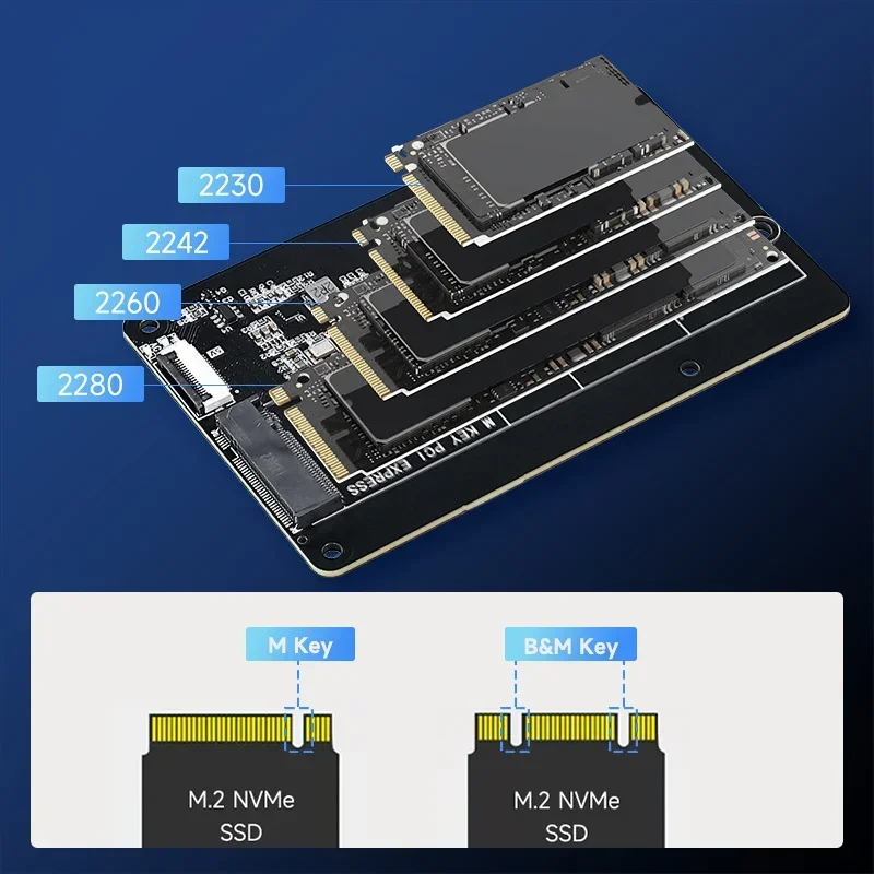 Raspberry Pi 5 ���� PCIE-M.2 NVME SSD �ָ��� ������Ʈ ����̺� Ȯ�� ���� 2230 2242 2260 2280 Pi5 ��Ƽ�� �� ����