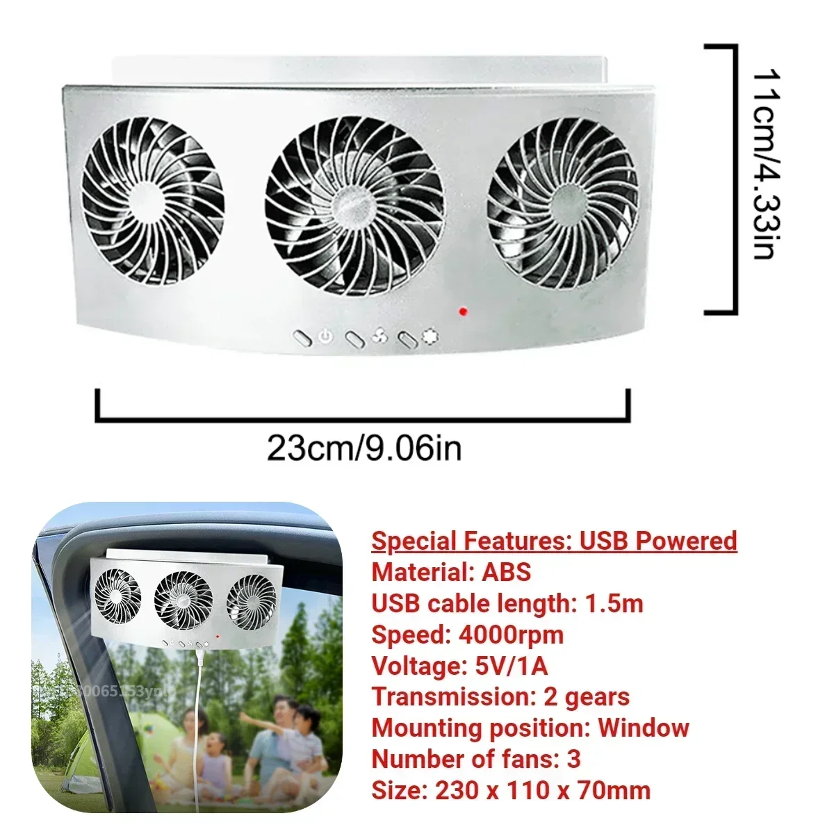 White 3 Fan USB