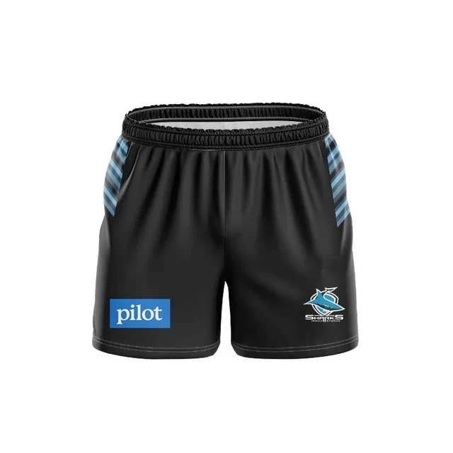 thumbnail image 1 of 2024 Cronulla Sharks Camiseta de rugby de entrenamiento indígena / pantalones cortos - Hombre Talla: S-5XL (Nombre impreso y número) Calidad superior, 1 of 5