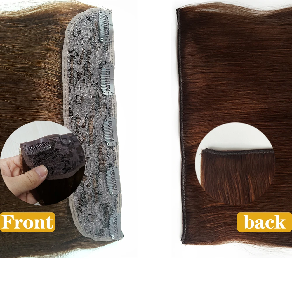 ShowCoco Clip In One Piece Human Hair Extensions Blonde Brown Brazilian 100% Remy Hair 14inch-24inch 100g/140g/180g hair extension