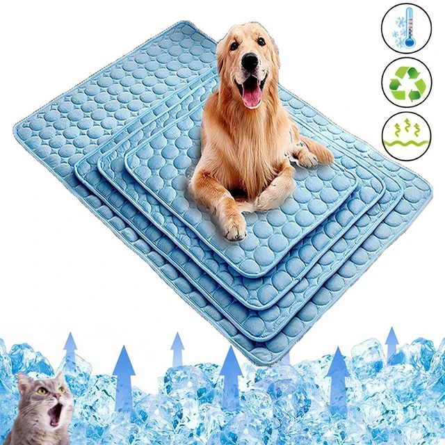 Pet Dog Cooling Bed Mat Iced Rug Summer Extra Large Durable Pad for Small Big Dogs and Cats Puppy Blanket Washable Accessories 1