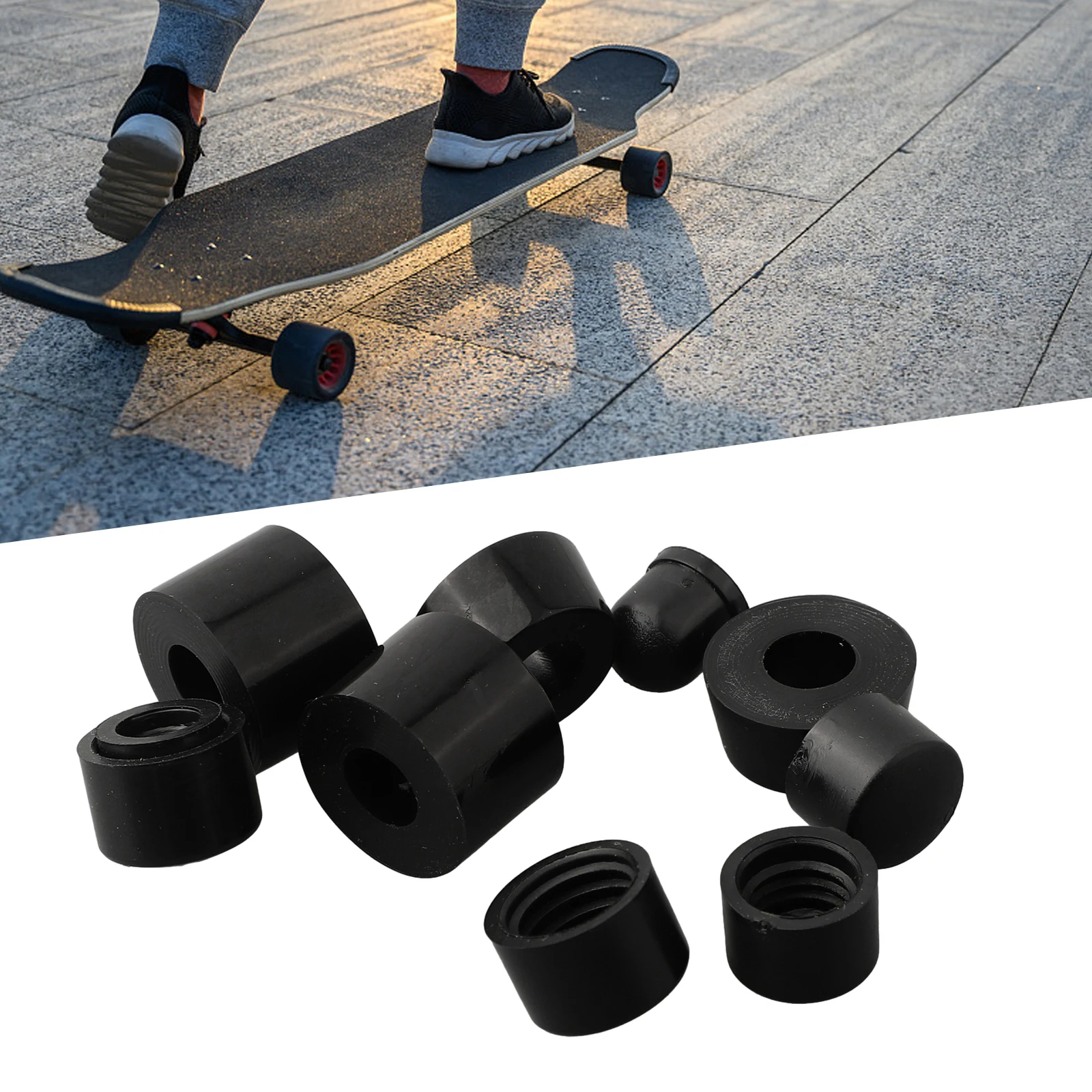 

Universal Skateboard Truck Rebuild Kit Scooter PU Shock Absorber Bushings Washers Pivot Cups Outdoor Skateboard Accessories Part