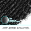Deep Wave Bundles 3 PCS Natural Color 100% Remy Human Hair Bundles 10-40 Inch 100 Gram Per Bundle Sew In Quick Weave Bundles 3