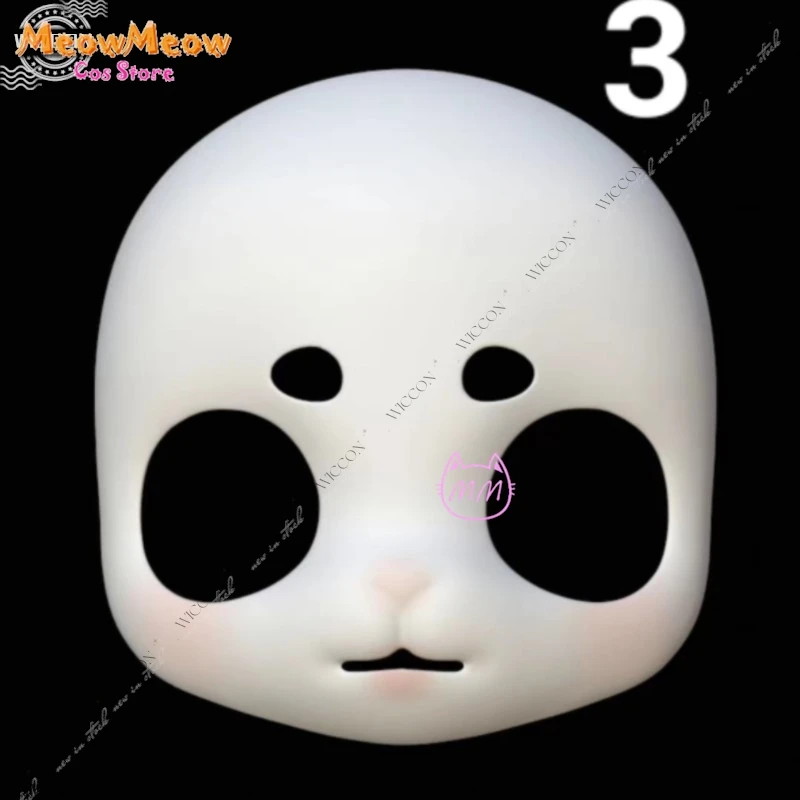 Square-faced Bunny Fursuit Mask Skull Furry Skull Fursuit Kigurumi Headsets Head Kig Series Skulls Halloween Cosplay DIY Prop