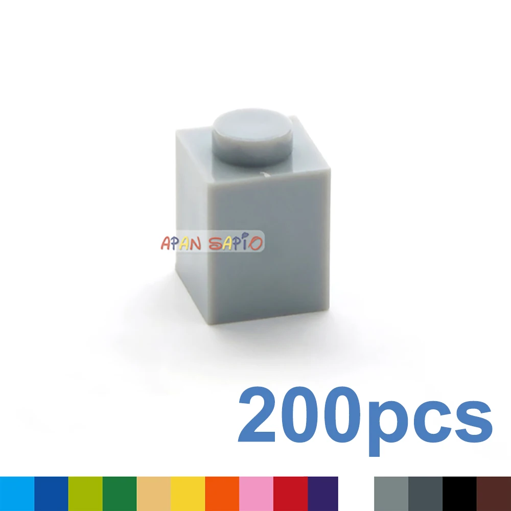 Building Blocks Construction Blocks 200pcs Building Blocks Toys thick 1x1 16Color Bricks Size Compatible With 3005 bricks kids Educational Toys for children