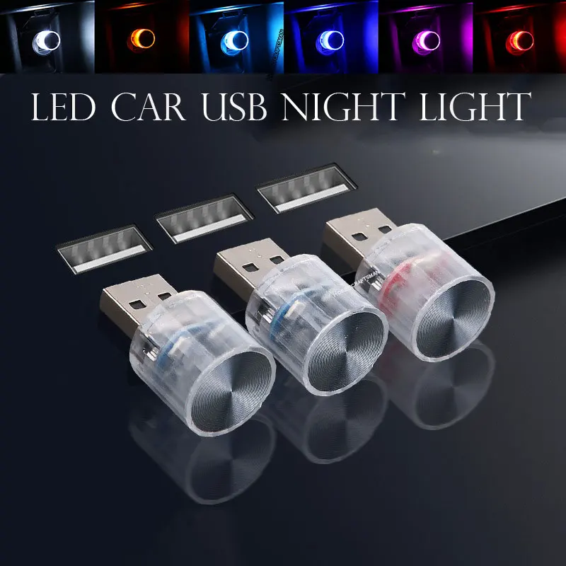 Mini Usb Night Led Light Car Interior Decorative Lamps Foot Lighting Portable Rgb Party Decor