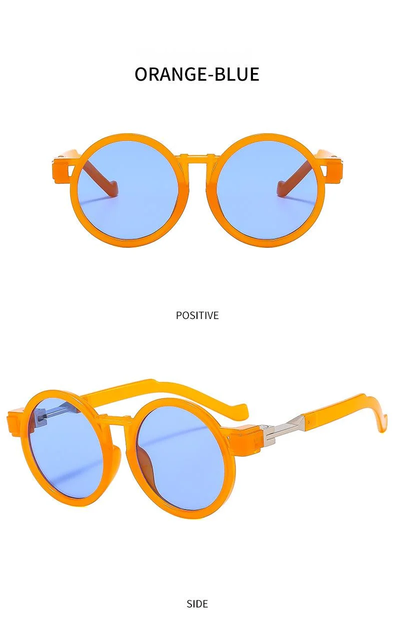 Nuovi occhiali da sole con montatura rotonda personalizzati con intarsio in metallo con gambe, occhiali da sole rock da moto per uomo e donna alla moda, occhiali alla moda transfrontalieri_voghion.com