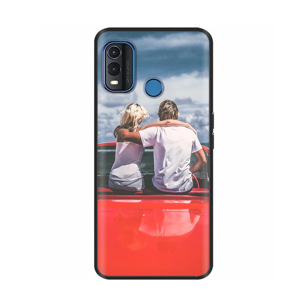 Chic Heart Flower Soft Silicone Phone Case - Black TPU Protective Bumper Cover