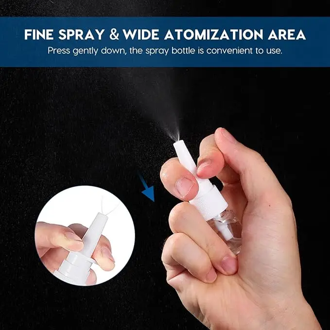 5PCS 10ml-60ml Empty Plastic Nasal Spray Bottles Pump Sprayer Mist Refillable For Medical Packaging