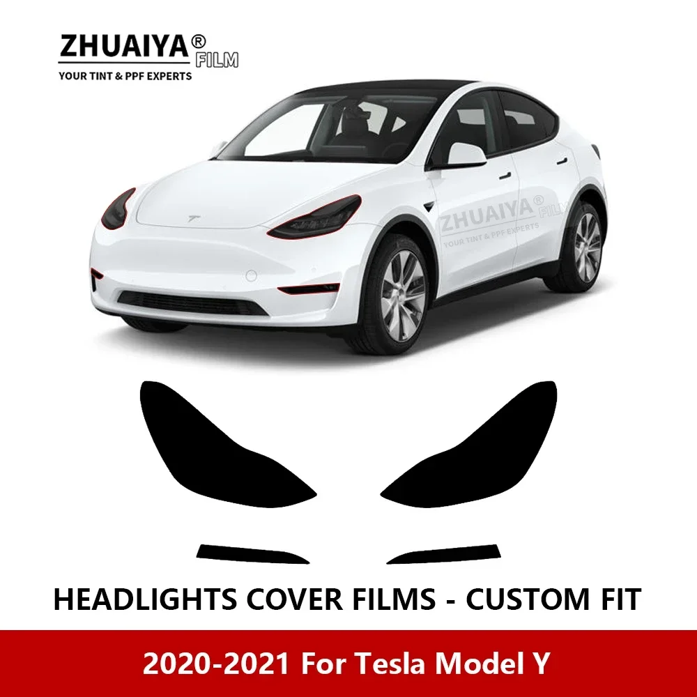 

For Tesla Model Y 2020-2021 Car Exterior Headlight Anti-scratch PPF precut Protective film Repair film Car stickers Accessories