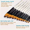12 Pcs/set Nylon Hair Wooden Handle Watercolor Paint Brush Pen Set Learning DIY Oil Acrylic Painting Art Paint Brushes Supplies 4