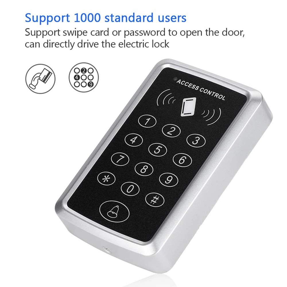 RFID Keypad Keyboard Access Control System 125Khz Waterproof Cover Outdoor Keyfo