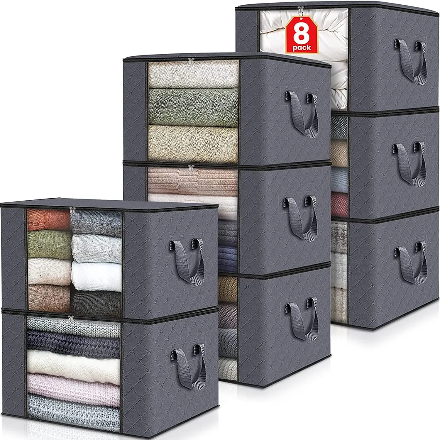 1/3pc Large Capacity Clothes Storage Bag Foldable Blanket Storage Bags Storage Containers for Organizing Bedroom Closet Clothing 1